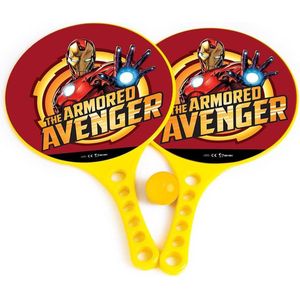 Marvel Beachbalset Avengers Jongens 36,5 Cm Geel 3-delig 2 Rackets