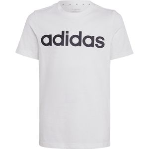 adidas Sportswear Essentials Linear Logo Katoenen T-shirt - Kinderen - Wit- 128