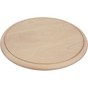 Set van 8x stuks ronde houten ham ontbijt planken / broodplank / serveer plank 25 cm - brood snijden / serveren - serveerplankjes