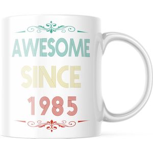 Verjaardag Mok awesome since 1985 | Verjaardag cadeau | Grappige Cadeaus | Koffiemok | Koffiebeker | Theemok | Theebeker