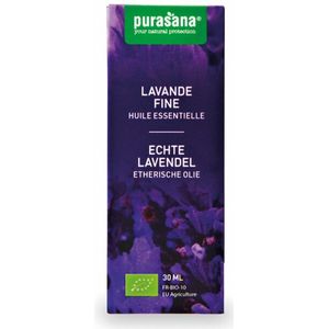 Purasana Etherische Olie Lavendel 'Echte' Bio 30 ml