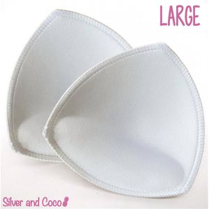 SilverAndCoco® - BH pads / dames vullingen / padding vulling push up / ademend / cups wasbaar herbruikbaar - 2 stuks (1 paar) - Wit