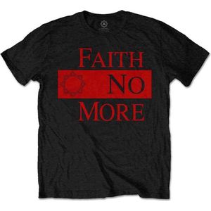 Faith No More - Classic New Logo Star Heren T-shirt - L - Zwart