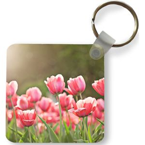 Sleutelhanger - Uitdeelcadeautjes - Tulpen - Zon - Lente - Plastic