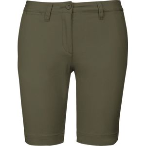 Kariban Dames chino bermudashorts K751 - Light khaki - 38 NL (40 FR)