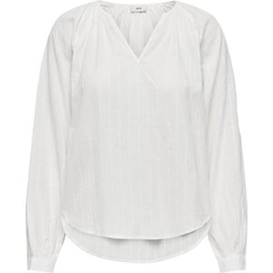 Jacqueline de Yong Blouse Jdycarolina L/s V-neck Top Wvn 15320592 Cloud Dancer Dames Maat - XXL