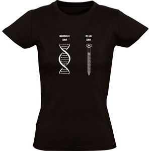 Normale dna en mijn dna Dames T-shirt - klussen - schroef - klusser - reparatie - timmerman - vakman - grappig