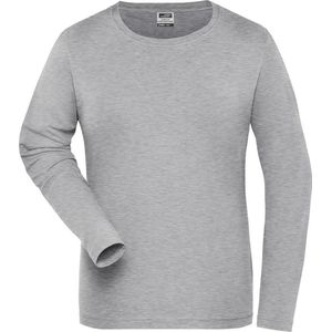 James and Nicholson Dames/dames Organic Cotton Sweater met lange mouwen (Grijze Heide)
