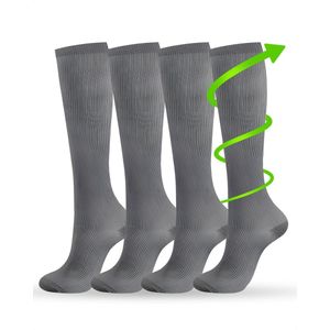 Premium Duopack Compressiekousen Grijs - Compressie Kousen Sokken - Geschikt vor Sporten - Op Reis - In het Vliegtuig - Unisex - Maat 36-40