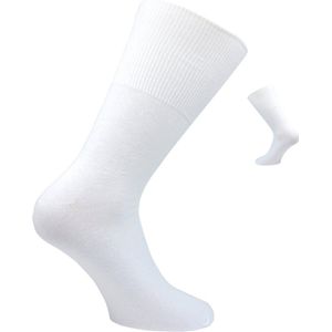 6-Pack Modal Comfort White Modal Katoen Sokken - Wit - Unisex - Maat 34-37