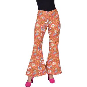 Magic Design Hippiebroek Paisley Dames Polyester Oranje/bruin Maat S