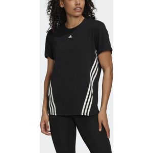 adidas Performance Trainicons 3-Stripes T-shirt - Dames - Zwart- XS