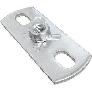 Muurplaat met moer - M16 - 120 x 40mm - Gegalvaniseerd