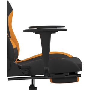 vidaXL-Gamestoel-met-voetensteun-stof-zwart-en-oranje