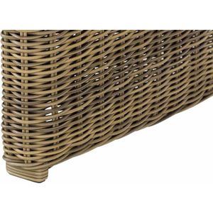 In And OutdoorMatch Tuintafel Presley - Glastafel rotan wicker - Tuinmeubelen - Eettafel - Buitentafel - Salontafel - 180cm