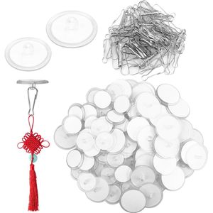 Zelfklevende Plafondhaken Transparant Zonder Boren - 2 Maten (2 cm 3 cm) - 80 stuks + Vlaggenmastclips - Voor Lichtdecoraties Plafond Badkamer Keuken plafondhaak zelfklevende