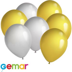 30 ballonnen Goud en Zilver (Ook geschikt voor Helium)