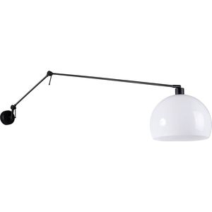 QAZQA blitz - Moderne Wandlamp met kap voor binnen - 1 lichts - D 30 cm - Zwart - Woonkamers-sSlaapkamers-sKeuken