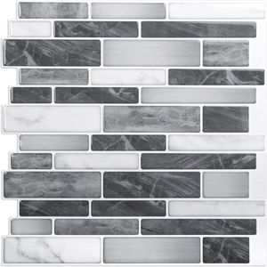 10-vel Zelfklevende Tegels Backsplash Voor Keuken - Vinyl Decoratieve Wandpaneel - Peel and Stick - 30 x 30 cm