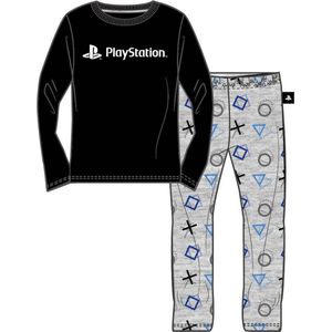 Playstation jongens pyjama, zwart, maat 116