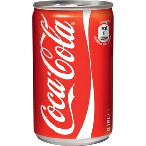 Coca-Cola frisdrank, blikje van 15 cl, pak van 24 stuks
