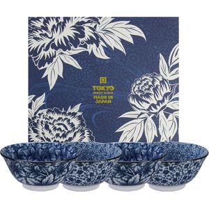 Tokyo Design Studio – Mixed Bowls – Giftset – 4 stuks – 550ml – 15 x 7 cm, 22574