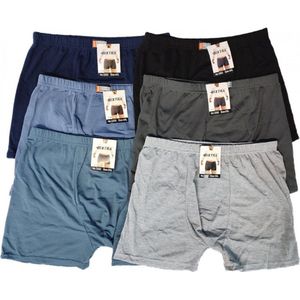 Herenboxershorts - 2-Pack - Zwart/Donkerblauw - Katoen - Maat 5XL