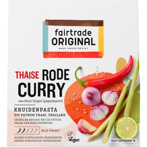 Fairtrade Original Kruidenpasta Rode Curry - 6 x 70 gr - Voordeelverpakking