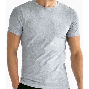HL Tricot-Tino/hemd korte mouw grijs--GRIJS-Maat XL