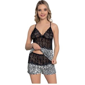 Shortama set- Short set- Dames Nachtmode set 24484- Maat 36/38 One Size