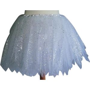 Tule rokje met glitters - Wit/wit - Tutu