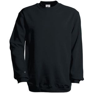 Sweatshirt Unisex S B&C Ronde hals Lange mouw Black 80% Katoen, 20% Polyester