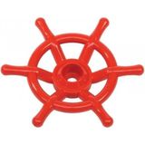 KBT Speelgoed Stuurwiel Boot In Rood - Accessoire Voor Speelhuisje Of Speeltoestel - 35 cm