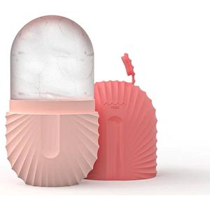 Without Lemon - Siliconen Gezicht IJs Roller - Gezicht Roller - Massage - Zonnebrand - Verkoeling - Vermindering van Zwelling en Roodheid - Verfrissing - Vermindering van Donkere kringen en Wallen - Verstevigen van de huid - Poriën verkleinen - Roze