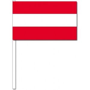 10 zwaaivlaggetjes Oostenrijk 12 x 24 cm