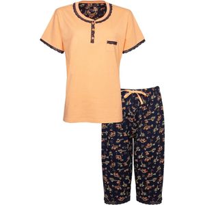 Tenderness Dames Pyjama - Katoen - Geel/Blauw - Maat S