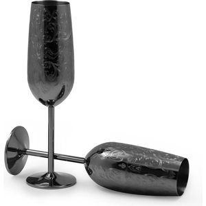 stainless steel wine glasses - royal style wine cups / High Quality - - Perfect for Home, Restaurants and Parties - Champagne Glasses \ Premium product / Tonic Cocktail Glasses