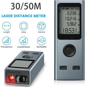 30M 50M Mini Laser Afstandsmeter - Digitale Meetlint Laser Liniaal - USB Oplaadbaar - Aluminium Legering Romp - 50m