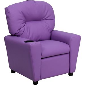 Moderne kinderfauteuil met bekerhouder - Lavendel - Ideaal voor woonkamer, slaapkamer of speelkamer