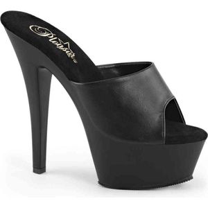 Pleaser - KISS-201 Muiltjes - Paaldans schoenen - 45 Shoes - Zwart