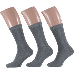 Apollo - Katoenen heren sokken - Medium grijs - Maat 40/46 - Herensokken maat 43 46 - Sokken heren - Sokken heren 43 46 - Sokken