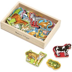 Melissa & Doug Houten dierenmagneten | Houten dierenspeelgoed | Geweldig Cadeau voor meisjes en jongens | Van 3, 4 jaar