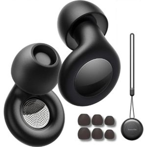 Multifunctionele Oordoppen voor Slapen - Oordopjes Slapen - Partyplugs - Slaapoordoppen - Herbruikbare Slaap Oordopjes - Geluidsonderdrukking Tot 30 dB - Maten S/M/L - Incl. Opbergcase -Zwart