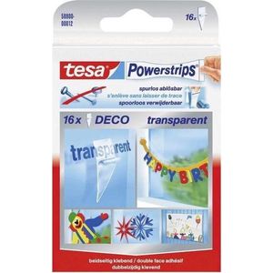 48x Tesa Powerstrips Deco - Feestbenodigdheden/artikelen - Huishouding - Tesa - Zelfklevend/dubbelzijdig - Powerstrips/plakstrips voor vlaggenlijnen, huldeborden en andere feestversiering