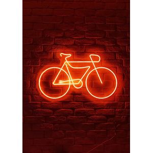 OHNO Neon Verlichting Bicycle - Neon Lamp - Wandlamp - Decoratie - Led - Verlichting - Lamp - Nachtlampje - Mancave - Neon Party - Kamer decoratie aesthetic - Wandecoratie woonkamer - Wandlamp binnen - Lampen - Neon - Led Verlichting - Rood