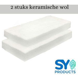2 stuks Keramisch Wol geschikt voor Bio-ethanol branders 30 x 10 x 1,5CM