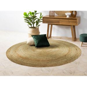 OZAIA Rond tapijt - 100% gevlochten jute - D200 cm - Naturel - JAIPUR L 200 cm x H 0.7 cm x D 200 cm