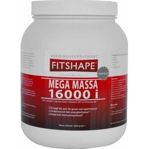 Fitshape Mega Massa 16000 Vanille - 1200 gram - Eiwitshake