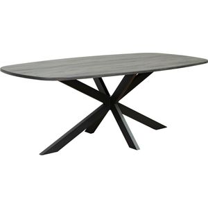 Eettafel Deens ovaal 210x110cm zwart Hero ovale eettafel