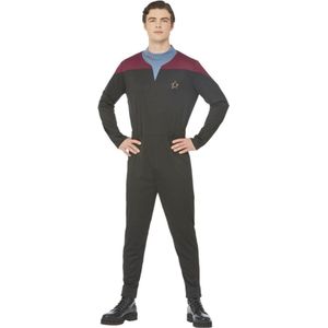 Smiffy's - Star Trek Kostuum - Star Trek Voyager Commandant Chakotay Kostuum - Rood, Zwart - Large - Carnavalskleding - Verkleedkleding